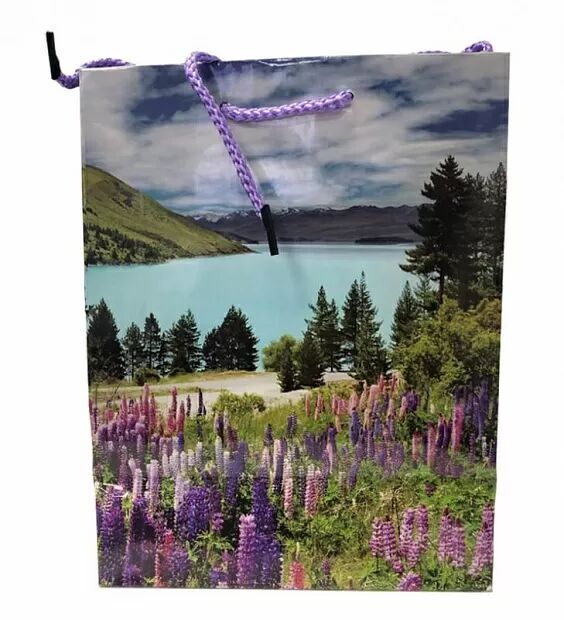 Пакет подарочный ламинированный(180x230x100мм) (Purple/Фиолетовый) - 5